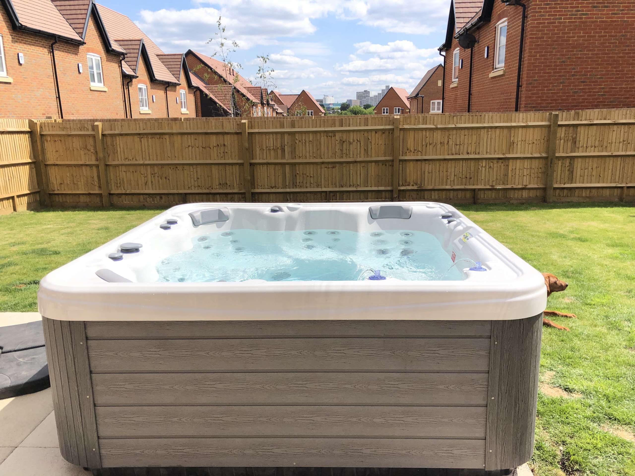 Hot Tub in a backyard